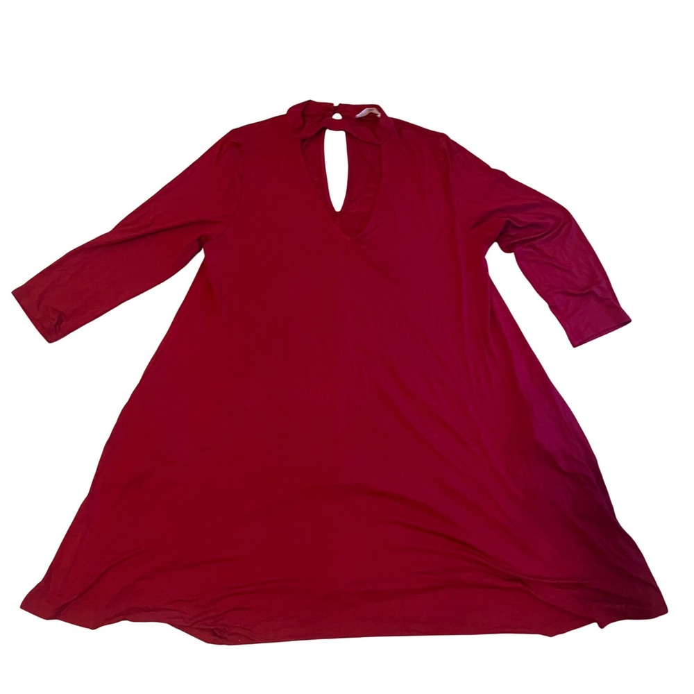 My Amelia James Burgundy‎ Keyhole Neck A-Line Dress L